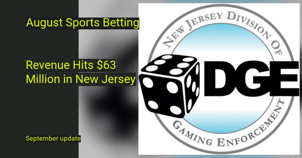 August Sports Betting Revenue Hits $63 Million in New Jersey